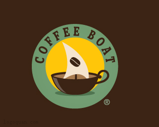 咖啡船商标设计
