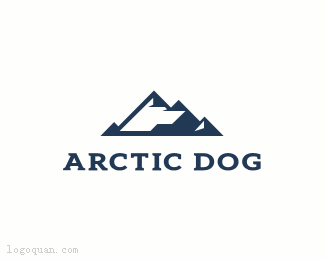 北极狗标志设计