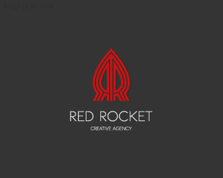 红色火箭图标设计