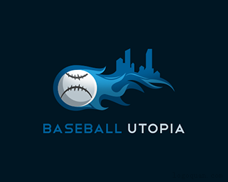 棒球乌托邦logo设计