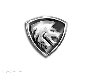 金属狮子徽标