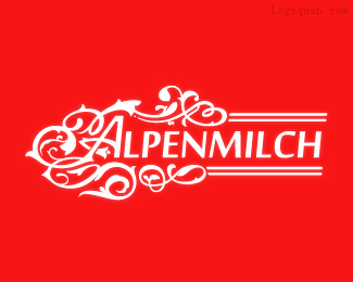 Alpenmilch艺术字