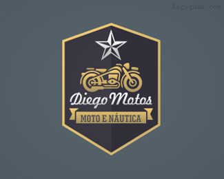 Diego摩托车竞赛徽标