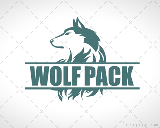 狼群logo设计