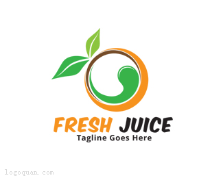 新鲜果汁店logo