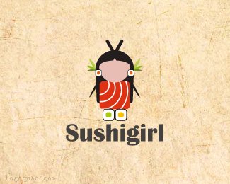 寿司女孩商标