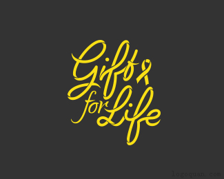 生命的礼物字体设计