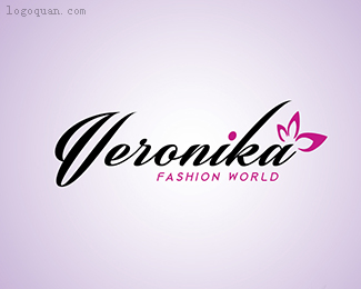 Veronika服装店logo