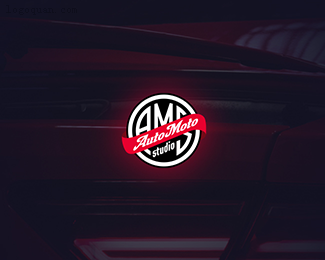 AMS汽车改装店logo